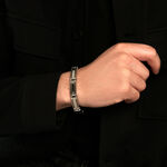 Bracelet Jourdan Acier Blanc - Bracelets Homme | Histoire d&rsquo;Or