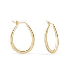 Cr&eacute;oles Olivia Ovale Plaqu&eacute; Or Jaune - Boucles d'oreilles cr&eacute;oles Femme | Histoire d&rsquo;Or