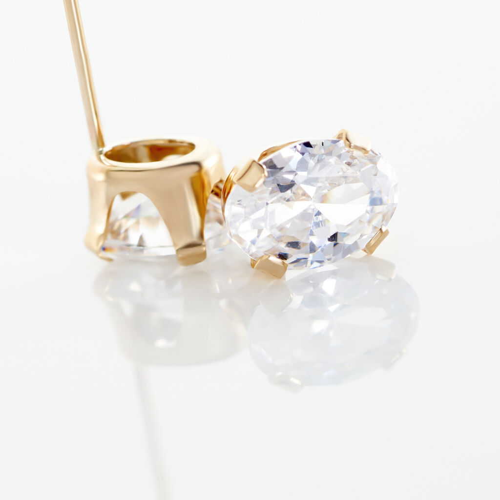 Boucles D'oreilles Puces Elea Or Jaune Oxyde - Clous d'oreilles Femme | Histoire d’Or