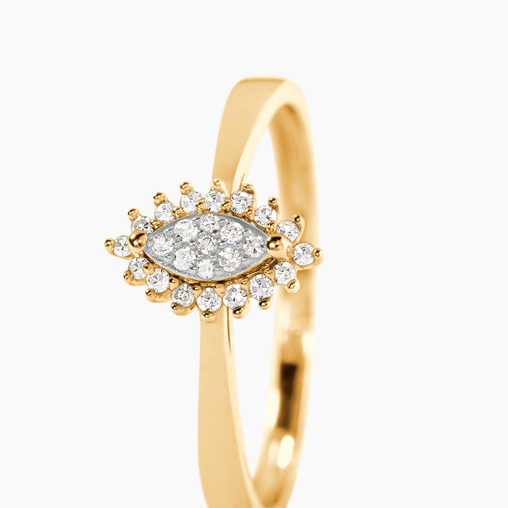 Bague Leonille Or Jaune Diamant - Bagues avec pierre Femme | Histoire d&rsquo;Or
