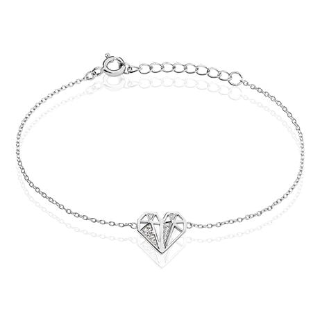 Bracelet Origami Argent Blanc Oxyde De Zirconium - Bracelets Femme | Histoire d’Or