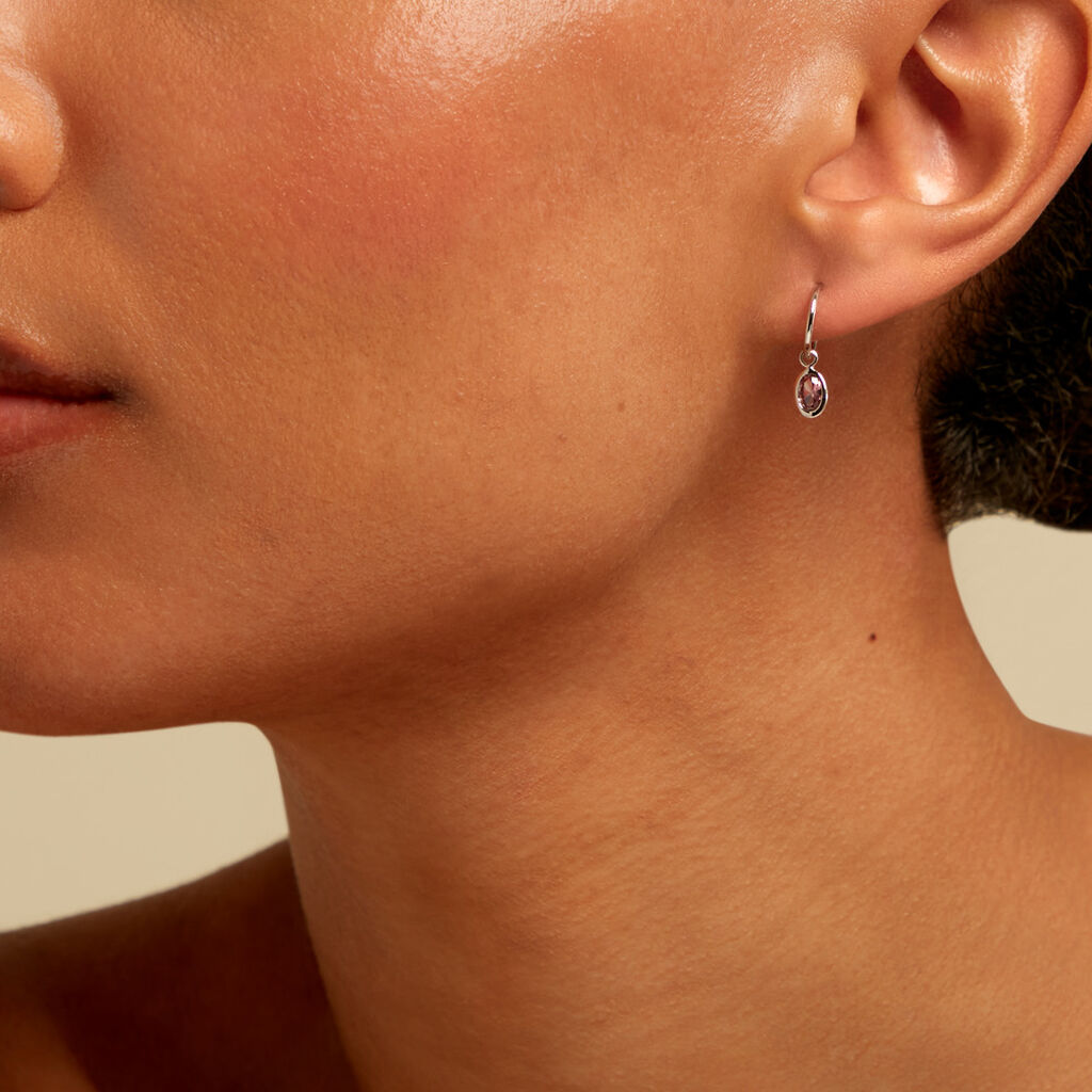 Cr&eacute;oles Ilvaae Argent Blanc Oxyde De Zirconium - Boucles d'oreilles cr&eacute;oles Femme | Histoire d&rsquo;Or