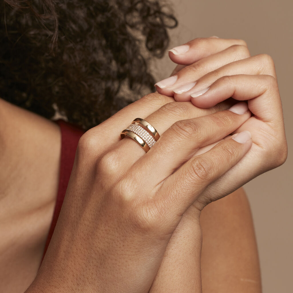 Bague Adelicia Plaqué Or Jaune Oxyde De Zirconium - Bagues avec pierre Femme | Histoire d’Or
