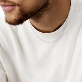 Collier Claudine Maille Forcat Argent Blanc - Colliers fantaisie Homme | Histoire d’Or