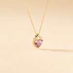 Collier Rosaline Or Jaune Amethyste Et Oxyde De Zirconium - Colliers Femme | Histoire d&rsquo;Or