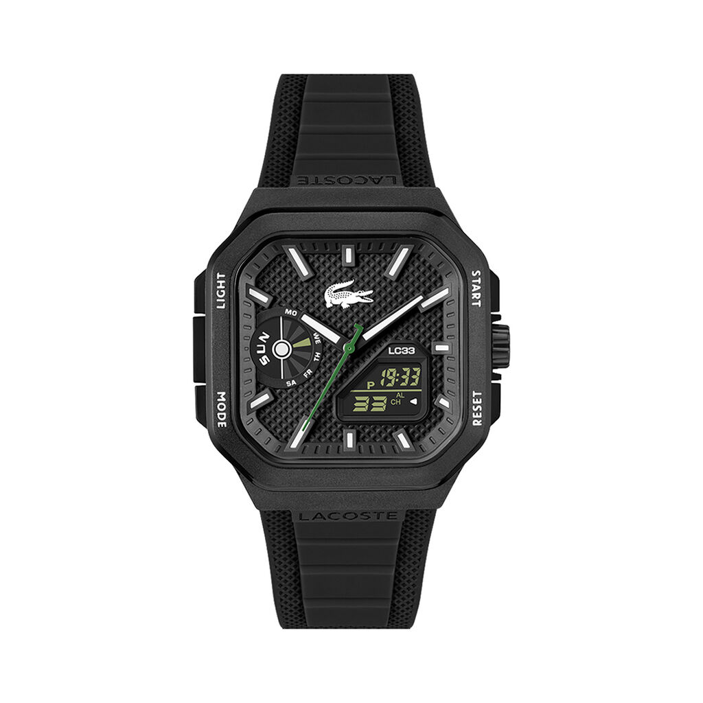 Montre Lacoste Lc33 Square Noir - Montres Homme | Histoire d&rsquo;Or