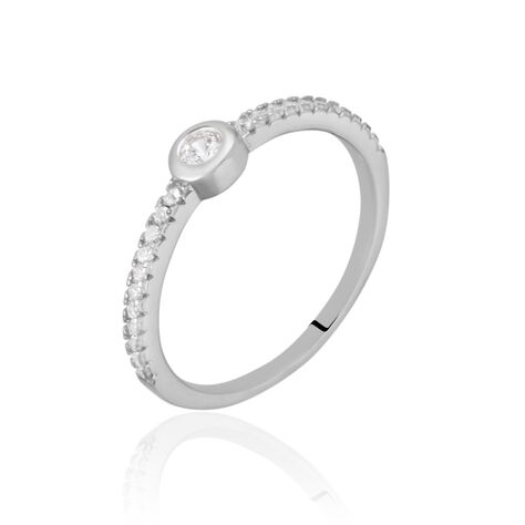 Bague Maryne Argent Blanc Oxyde De Zirconium - Bagues solitaires Femme | Histoire d’Or