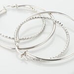 Cr&eacute;oles Argent Blanc Marjorie - Boucles d'oreilles cr&eacute;oles Femme | Histoire d&rsquo;Or