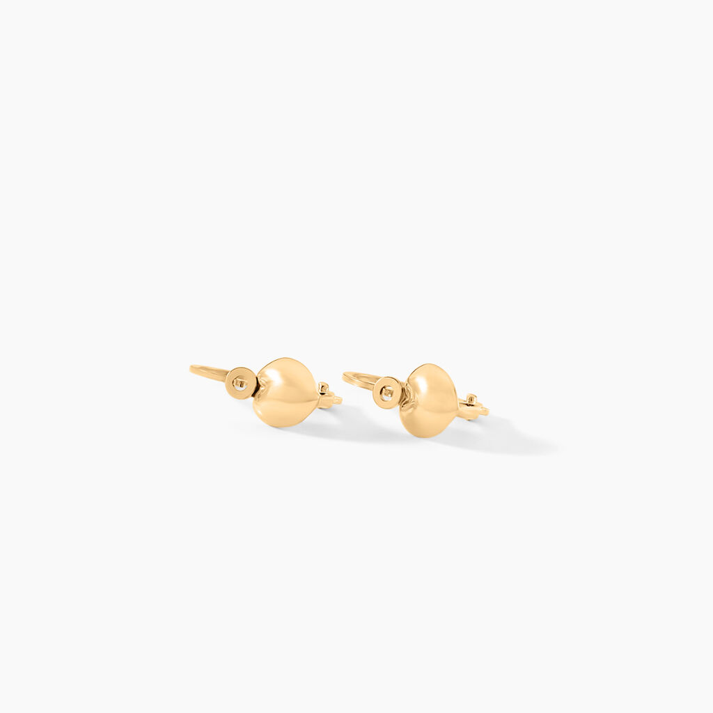 Boucles D'oreilles Pendantes France-marie Coeur Or Jaune - Boucles d'oreilles pendantes Enfant | Histoire d’Or