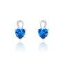 Boucles D'oreilles Puces Argent Blanc Atieno Oxyde De Zirconium