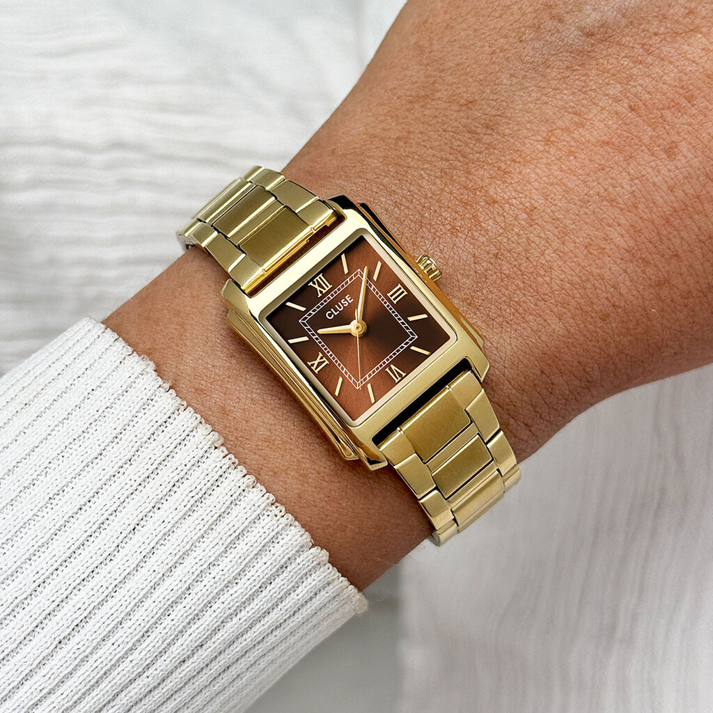 Montre Cluse Angl&eacute;e Marron - F&ecirc;te des m&egrave;res Femme | Histoire d&rsquo;Or