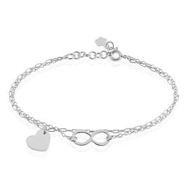 Bracelet Argent Blanc Laux - Bracelets Coeur Femme | Histoire d’Or