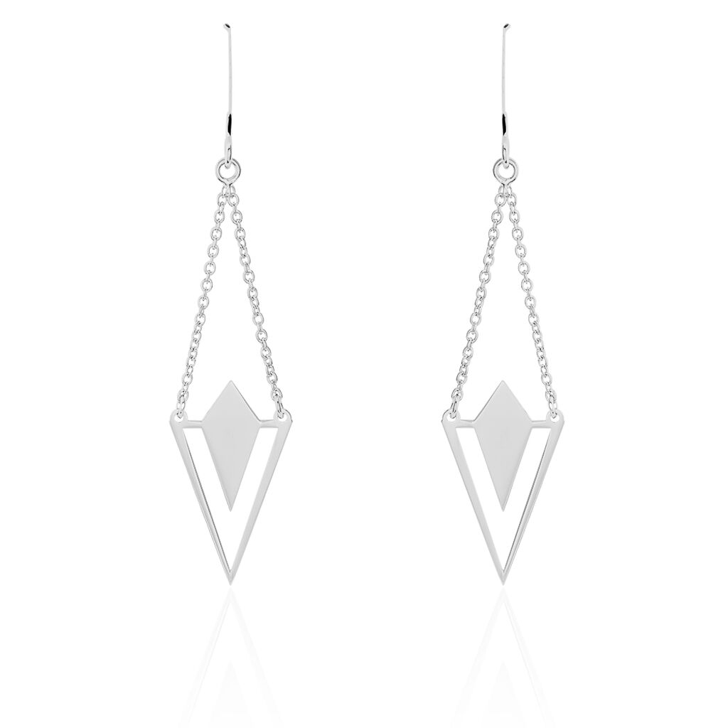 Boucles D'oreilles Pendantes Tylee Argent Blanc - Boucles d'oreilles fantaisie Femme | Histoire d’Or