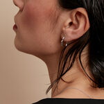 Cr&eacute;oles Infini Pop Argent Blanc Oxyde De Zirconium - Boucles d'oreilles cr&eacute;oles Femme | Histoire d&rsquo;Or