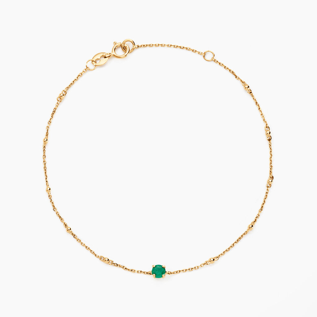 Bracelet Onora Or Jaune Emeraude - Bracelets Femme | Histoire d&rsquo;Or