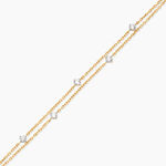 Bracelet Eclat D'Etoile Argent Dor&eacute; A L'Or 750/1000 Oxyde De Zirconium - Bracelets Femme | Histoire d&rsquo;Or