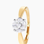 Bague Solitaire Maurena Or Jaune Oxyde De Zirconium - Bagues solitaires Femme | Histoire d&rsquo;Or