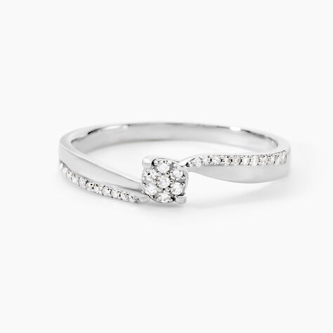 Bague Callysta Or Blanc Diamant - Bagues avec pierre Femme | Histoire d’Or