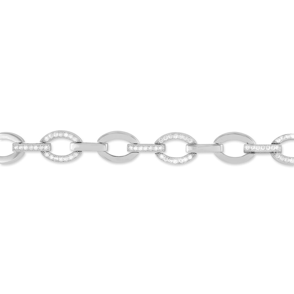 Bracelet Jonc Tehei Argent Blanc Oxyde De Zirconium - Bracelets Femme | Histoire d’Or