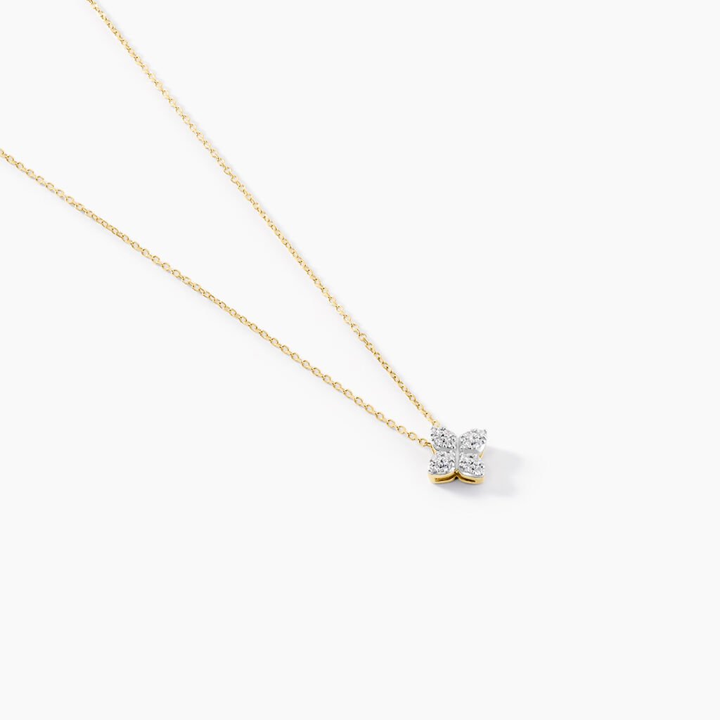 Collier Eclosion Precieuse Or Jaune Oxyde De Zirconium - Colliers Femme | Histoire d’Or