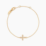 Bracelet Dainty Plaqu&eacute; Or Jaune Oxyde De Zirconium - Bracelets Femme | Histoire d&rsquo;Or