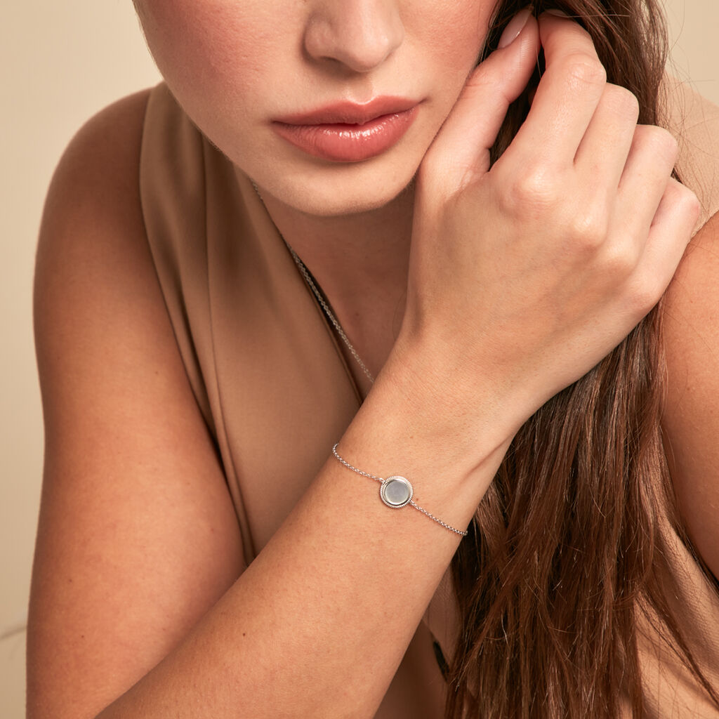 Bracelet Zea Argent Blanc Nacre - Bracelets Femme | Histoire d’Or