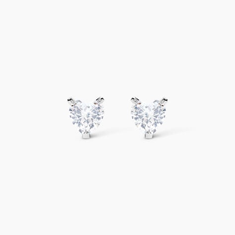 Boucles D'oreilles Puces Argent Blanc Schull Oxydes De Zirconium - Boucles d'oreilles fantaisie Femme | Histoire d&rsquo;Or
