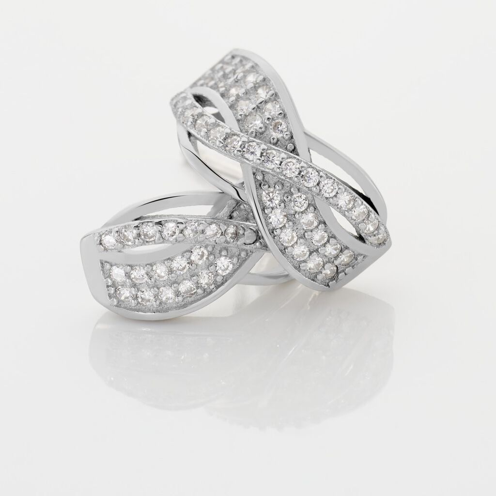 Créoles Hallinskidi Argent Oxyde De Zirconium - Boucles d'oreilles créoles Femme | Histoire d’Or