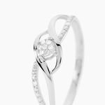 Bague Or Blanc Charlotta Diamant - Bagues avec pierre Femme | Histoire d&rsquo;Or