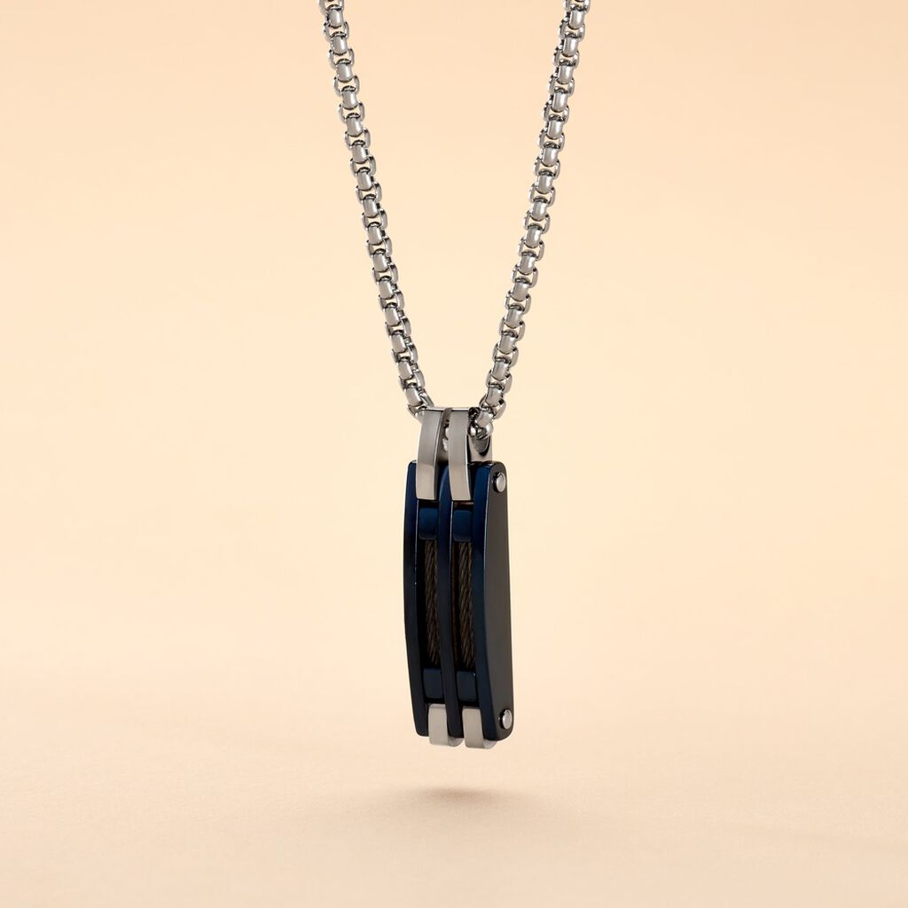 Collier Jourdan Priam Acier - Colliers fantaisie Homme | Histoire d’Or