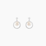 Boucles D'oreilles Pendantes Ivana Argent Blanc Perle De Culture - Boucles d'oreilles fantaisie Femme | Histoire d&rsquo;Or
