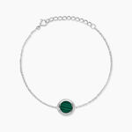 Bracelet Zea Argent Blanc Malachite - Bracelets Femme | Histoire d&rsquo;Or