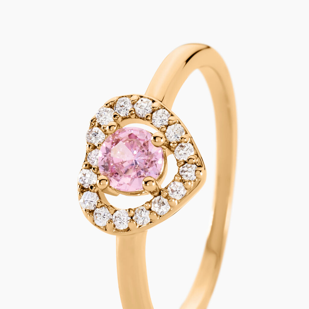 Bague Plaqué Or Jaune Alais Oxyde De Zirconium - Bagues solitaires Femme | Histoire d’Or