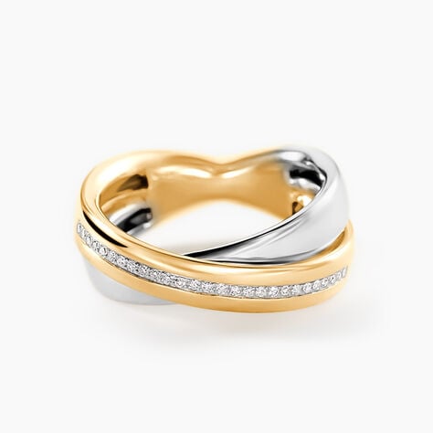 Bague Andrette Or Bicolore Diamant - Bagues avec pierre Femme | Histoire d&rsquo;Or