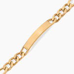 Bracelet Identit&eacute; Bixente Plaqu&eacute; Or Jaune - Gourmettes Homme | Histoire d&rsquo;Or
