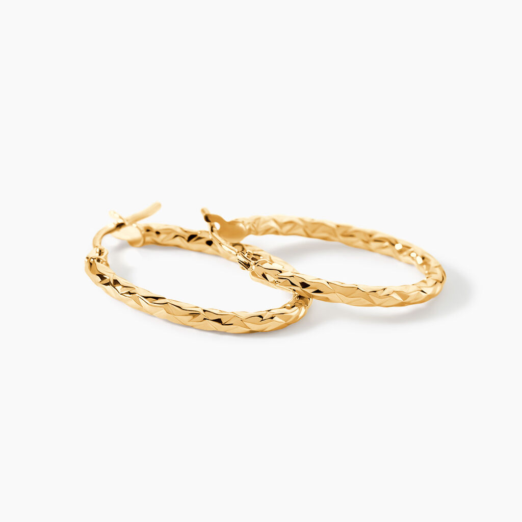 Cr&eacute;oles Carlyle Or Jaune - Boucles d'oreilles cr&eacute;oles Femme | Histoire d&rsquo;Or