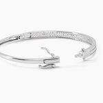 Bracelet Jonc Carinne Argent Blanc Oxyde De Zirconium - Bracelets joncs Femme | Histoire d&rsquo;Or