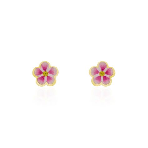 Boucles D'oreilles Puces Syna Fleur Or Jaune - Clous d'oreilles Enfant | Histoire d’Or