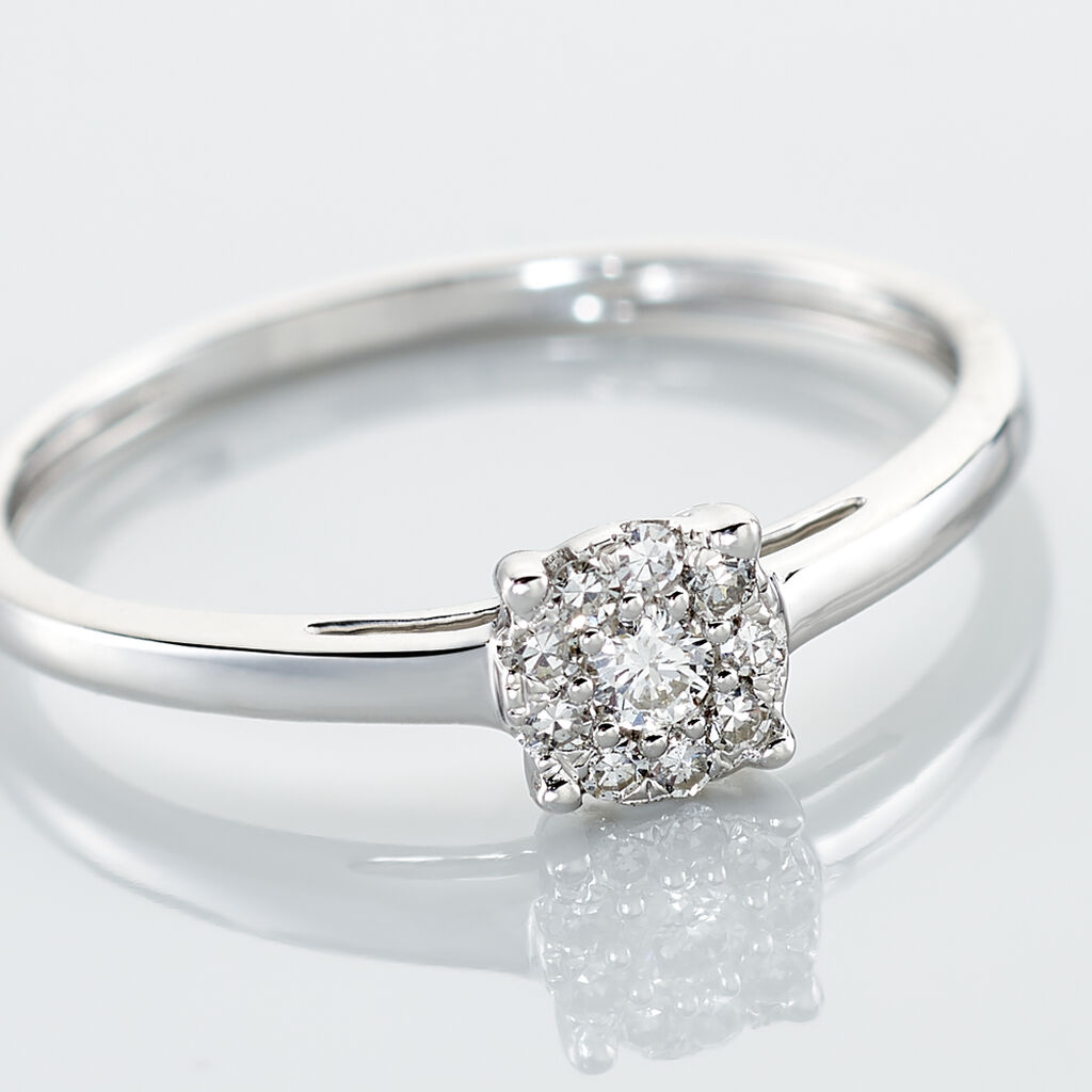 Adeline Witgouden Diamanten Ring - Bagues avec pierre Femme | Histoire d’Or