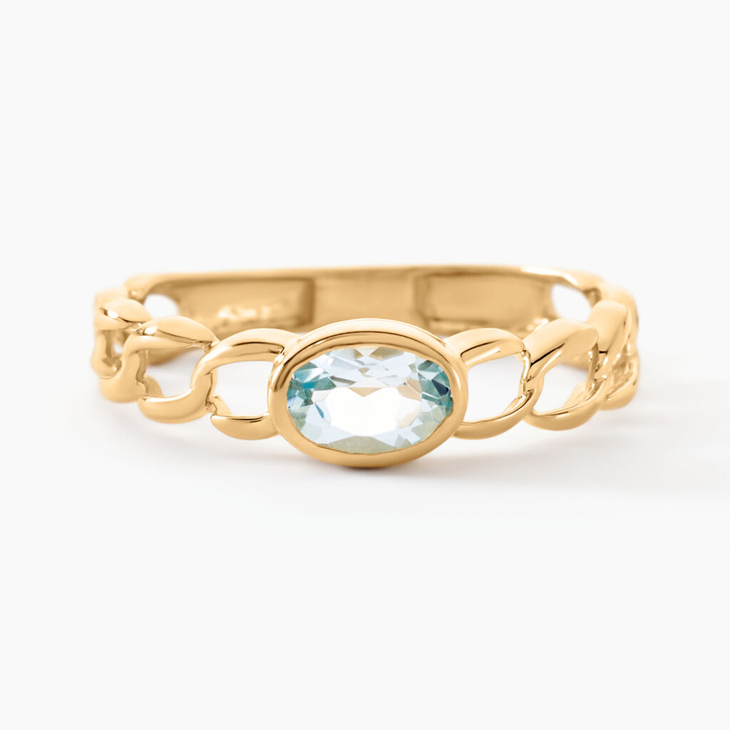 Bague Chain Or Jaune Topaze - Bagues solitaires Femme | Histoire d’Or