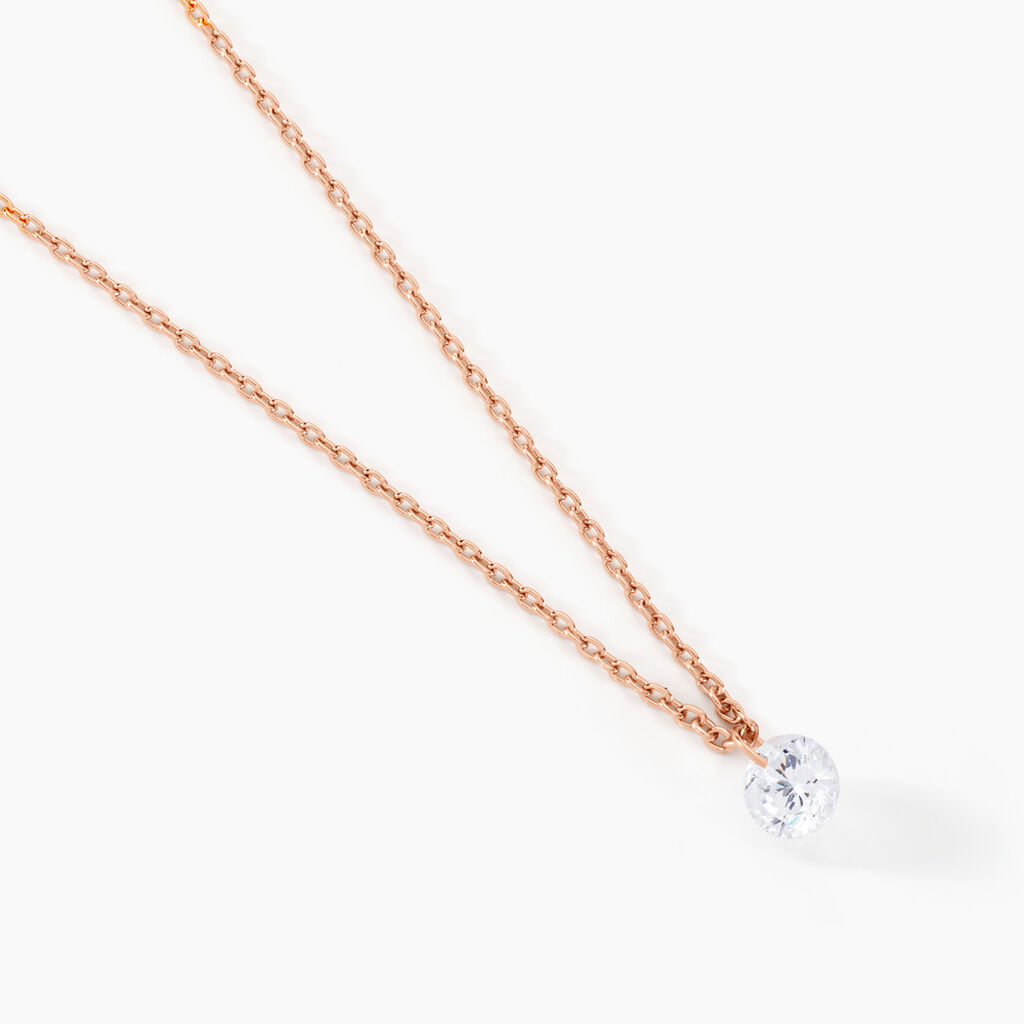 Collier Constantin Argent Rose Oxyde De Zirconium - Colliers fantaisie Femme | Histoire d’Or