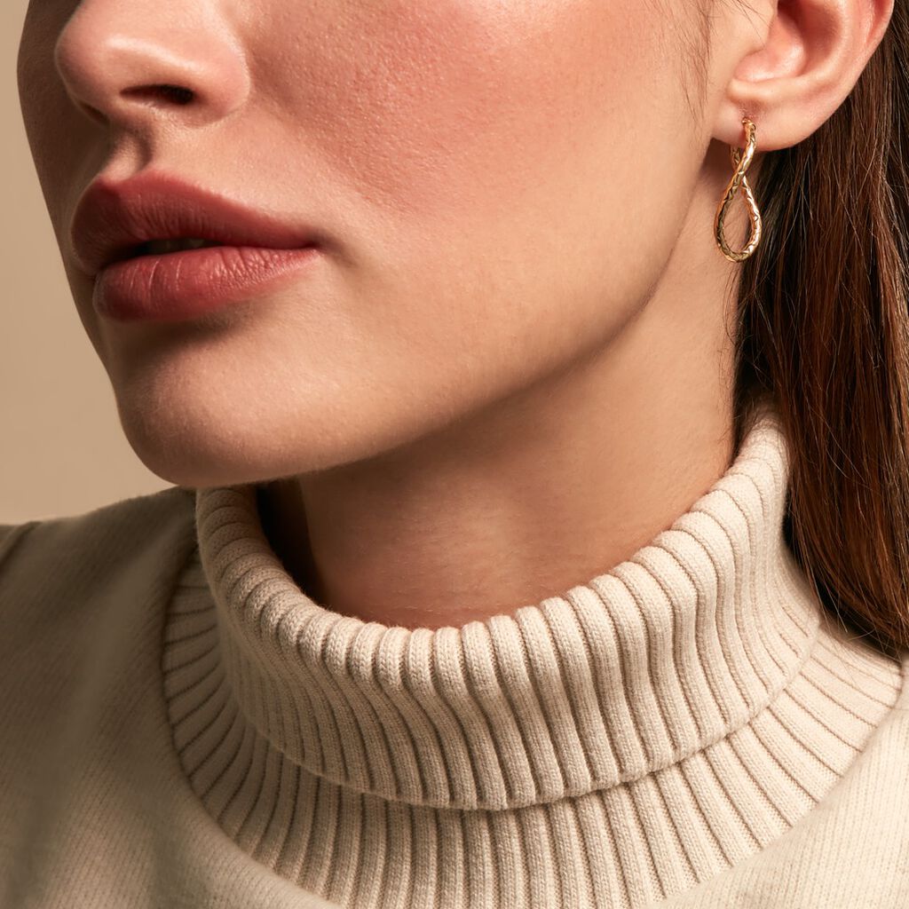 Créoles Carlyle Or Jaune - Boucles d'oreilles créoles Femme | Histoire d’Or