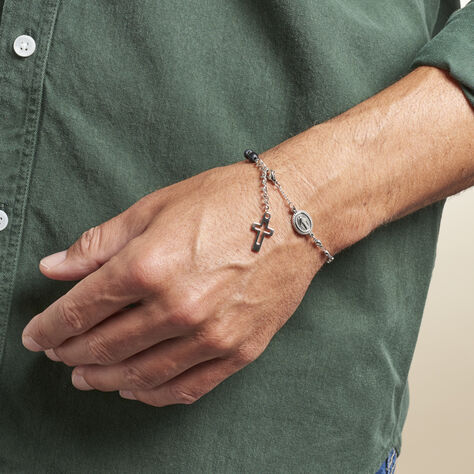Bracelet Maximus Acier Blanc Onyx - Bracelets Homme | Histoire d’Or