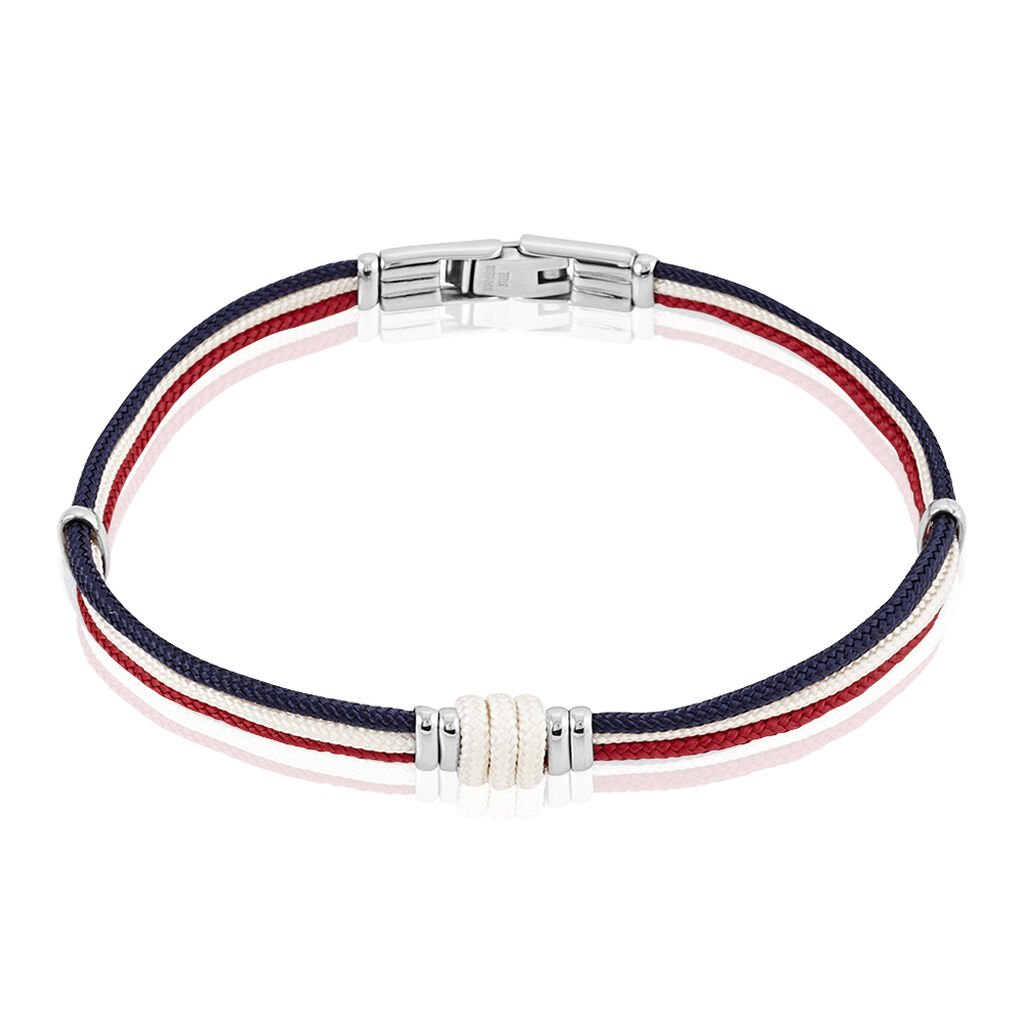 Bracelet Sylvianne Acier Blanc - Bracelets cordon Homme | Histoire d’Or