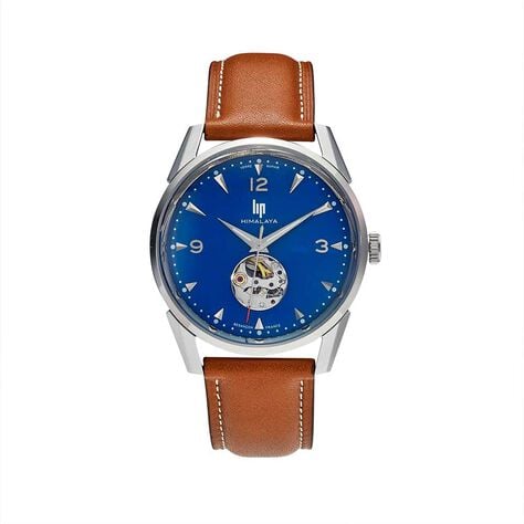 Montre Lip Himalaya C&oelig;ur Battant 40 Bleu - Montres Homme | Histoire d&rsquo;Or