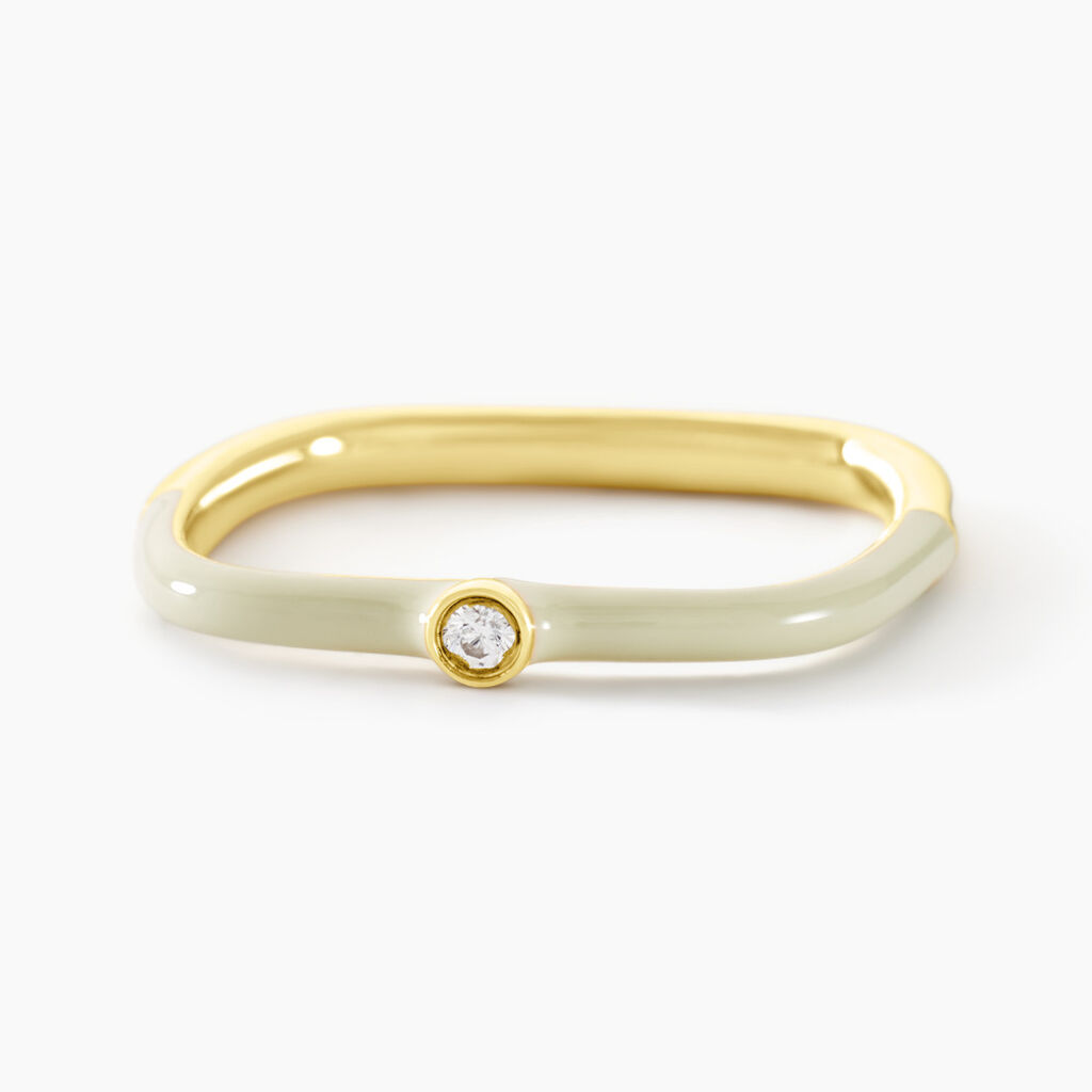 Bague Infini Pop Argent Jaune Oxyde De Zirconium - Bagues solitaires Femme | Histoire d’Or