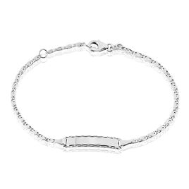 Bracelet Identité Argent Blanc Halim  - Bracelets fantaisie Femme | Histoire d’Or