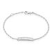 Bracelet Identité Argent Blanc Halim  - Bracelets fantaisie Femme | Histoire d’Or