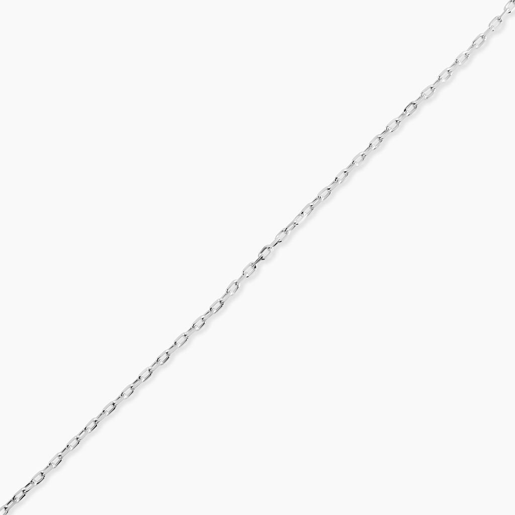 Cha&icirc;ne Igoa Maille For&ccedil;at Diamantee Or Blanc - Chaines Femme | Histoire d&rsquo;Or