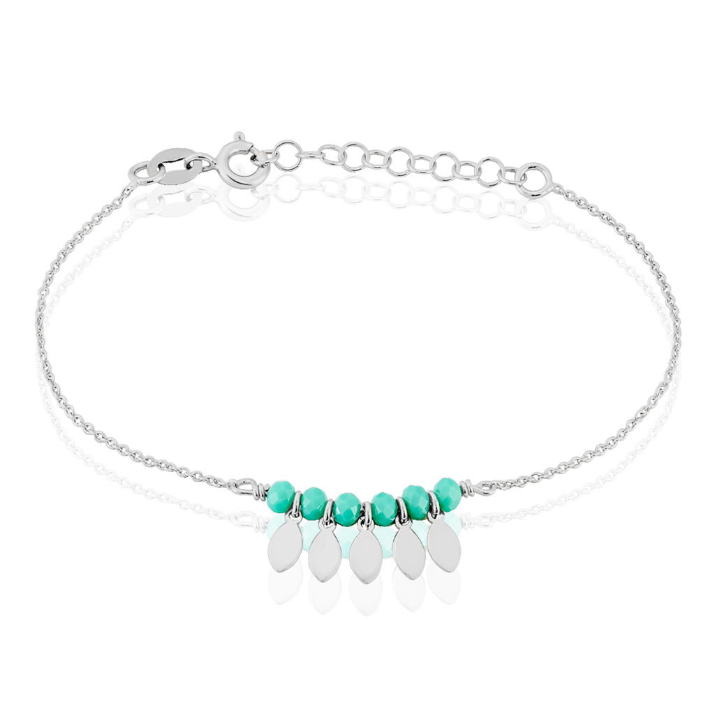 Bracelet Polyna Argent Blanc Pierre De Synthese
